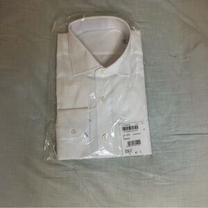 Bianco 43L White Men's Dress Shirt NWT